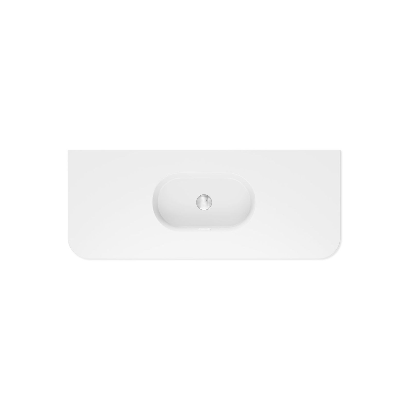 Lola Matte Full Depth Curved Ceramic Basin Top 1200mm gallery detail image