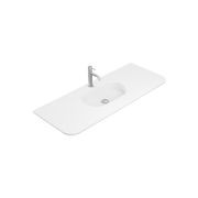 Lola Matte Full Depth Curved Ceramic Basin Top 1200mm gallery detail image