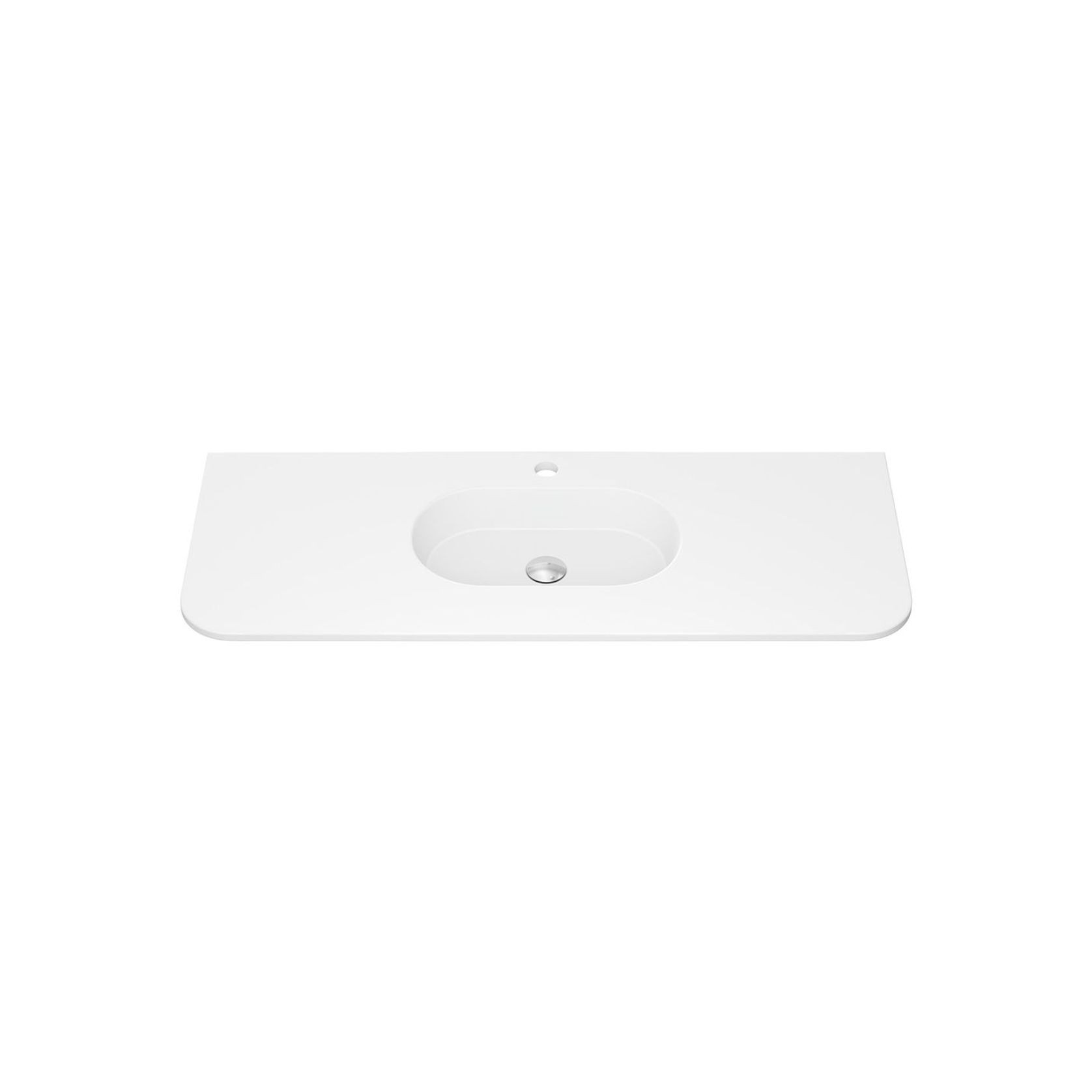 Lola Matte Full Depth Curved Ceramic Basin Top 1200mm gallery detail image