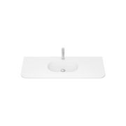 Lola Matte Full Depth Curved Ceramic Basin Top 1200mm gallery detail image