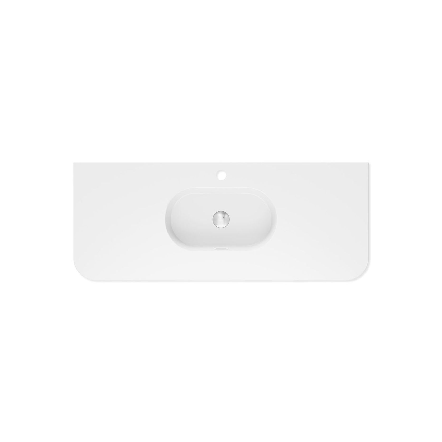 Lola Matte Full Depth Curved Ceramic Basin Top 1200mm gallery detail image