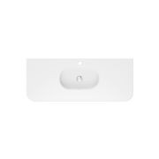 Lola Matte Full Depth Curved Ceramic Basin Top 1200mm gallery detail image