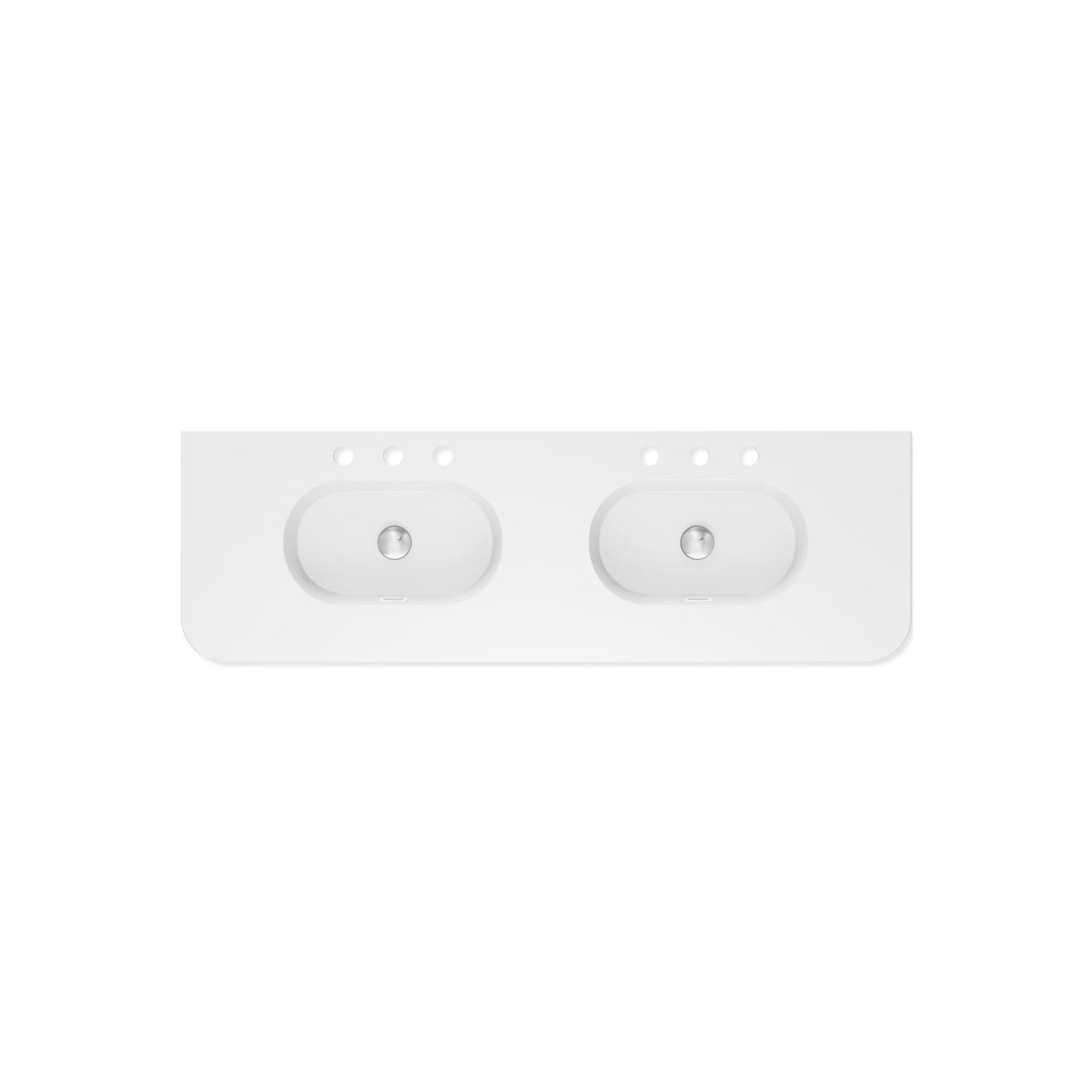 Lola Gloss Full Depth Curved Ceramic Basin Top gallery detail image