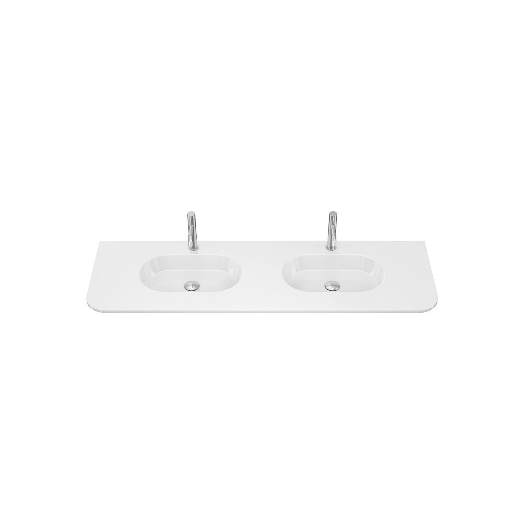 Lola Gloss Full Depth Curved Ceramic Basin Top gallery detail image
