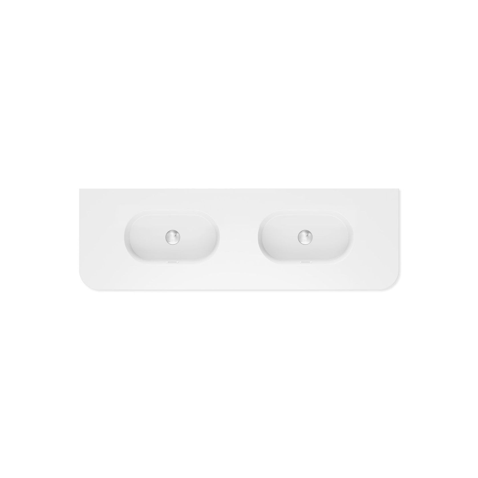 Lola Matte Full Depth Curved Ceramic Basin Top gallery detail image