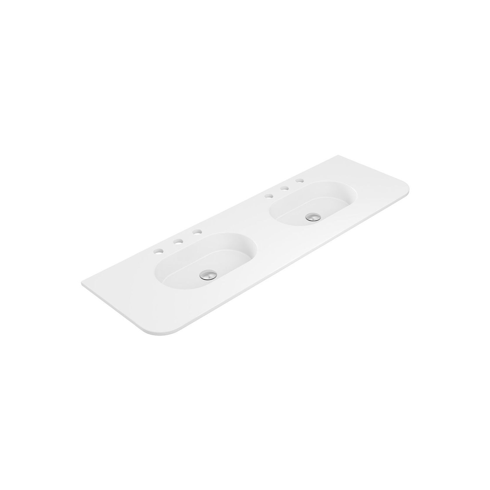 Lola Matte Full Depth Curved Ceramic Basin Top gallery detail image