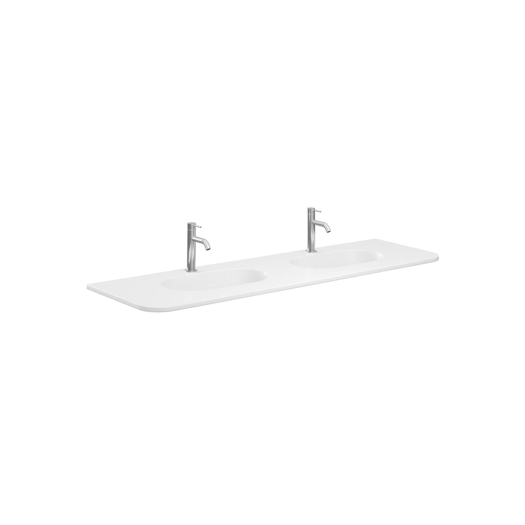 Lola Matte Full Depth Curved Ceramic Basin Top gallery detail image