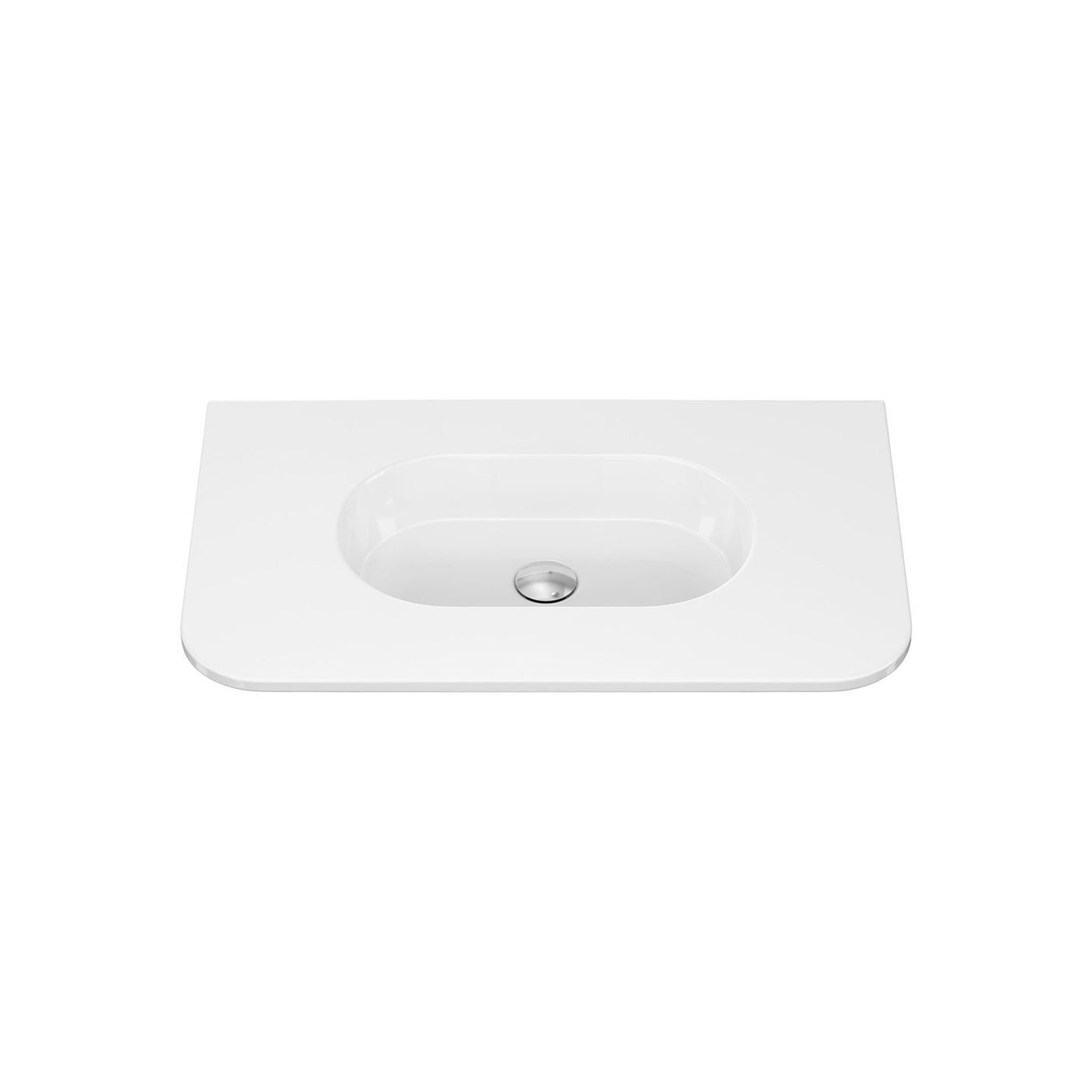 Lola Gloss Full Depth Curved Ceramic Basin Top 750mm gallery detail image