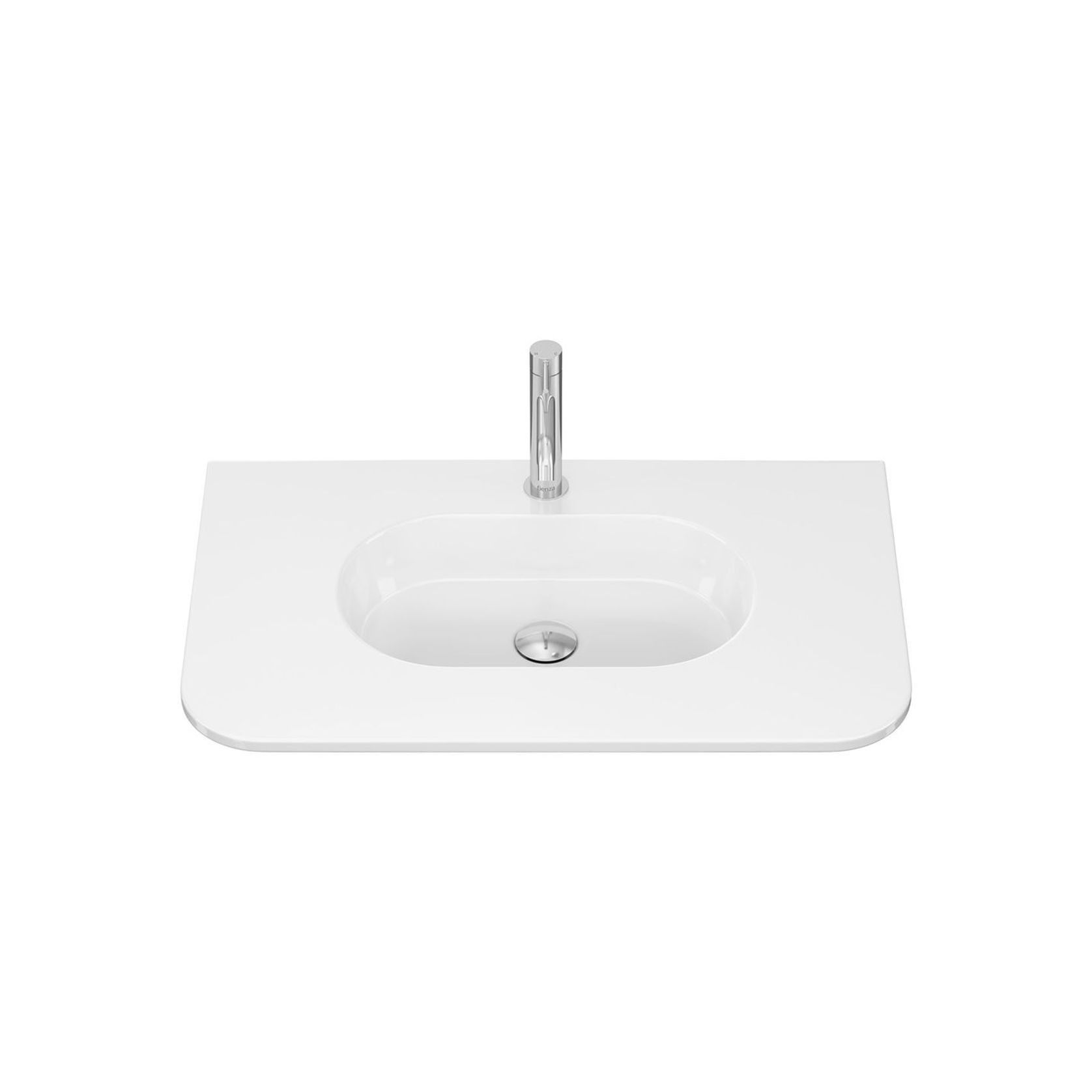 Lola Gloss Full Depth Curved Ceramic Basin Top 750mm gallery detail image