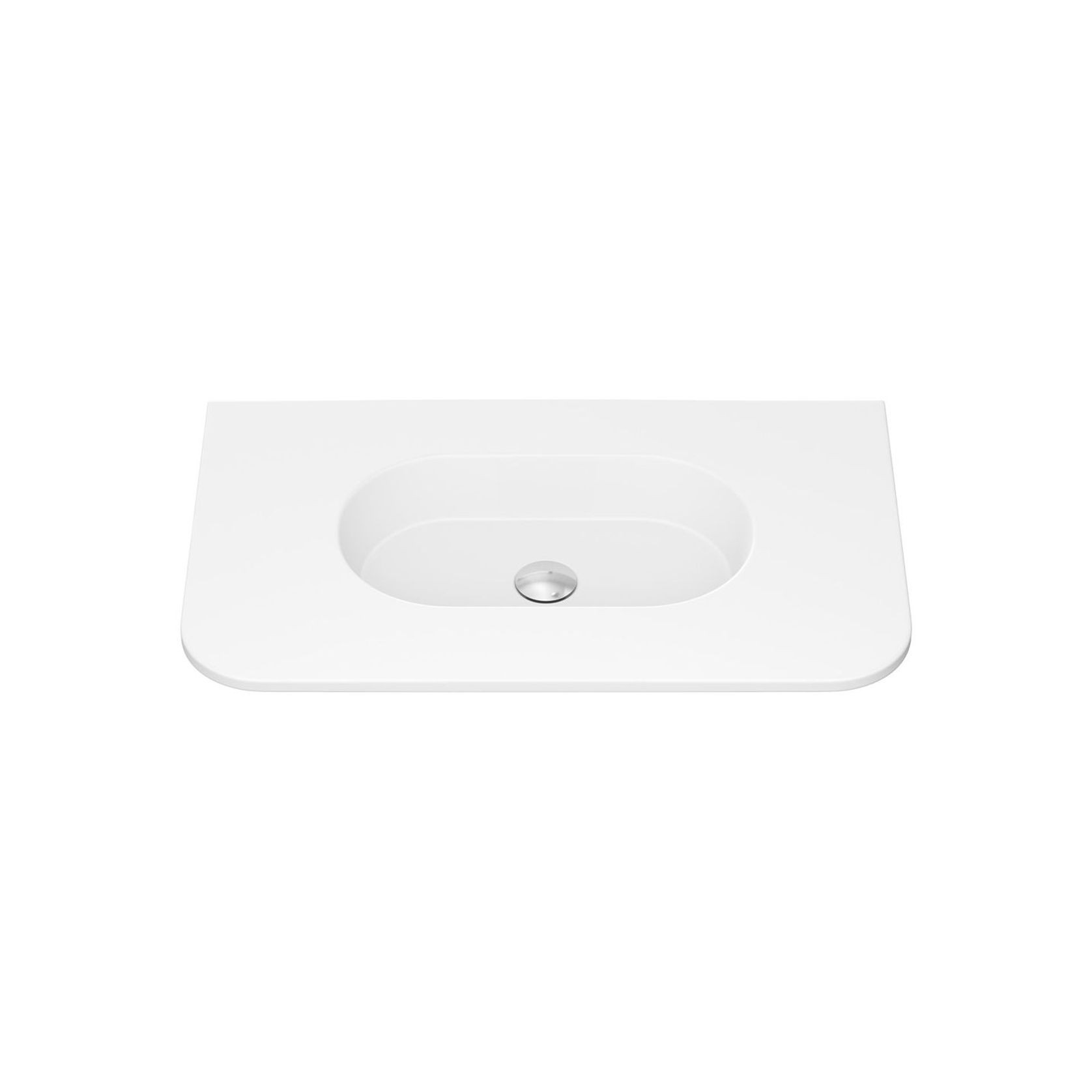 Lola Matte Full Depth Curved Ceramic Basin Top 750mm gallery detail image