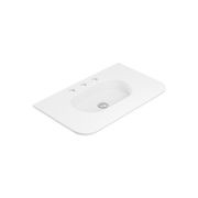 Lola Matte Full Depth Curved Ceramic Basin Top 750mm gallery detail image