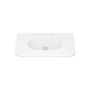 Lola Matte Full Depth Curved Ceramic Basin Top 750mm gallery detail image