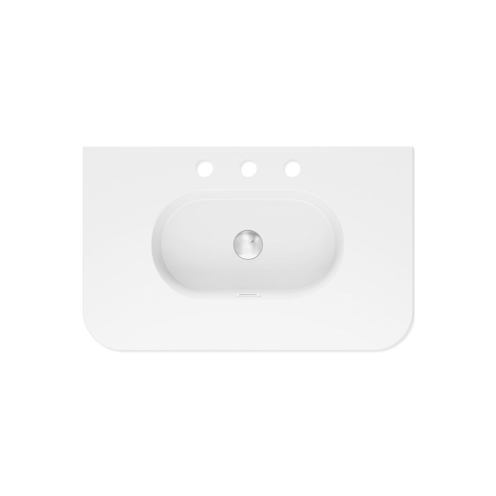 Lola Matte Full Depth Curved Ceramic Basin Top 750mm gallery detail image