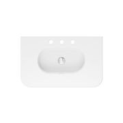 Lola Matte Full Depth Curved Ceramic Basin Top 750mm gallery detail image