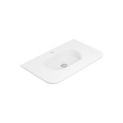 Lola Matte Full Depth Curved Ceramic Basin Top 750mm gallery detail image