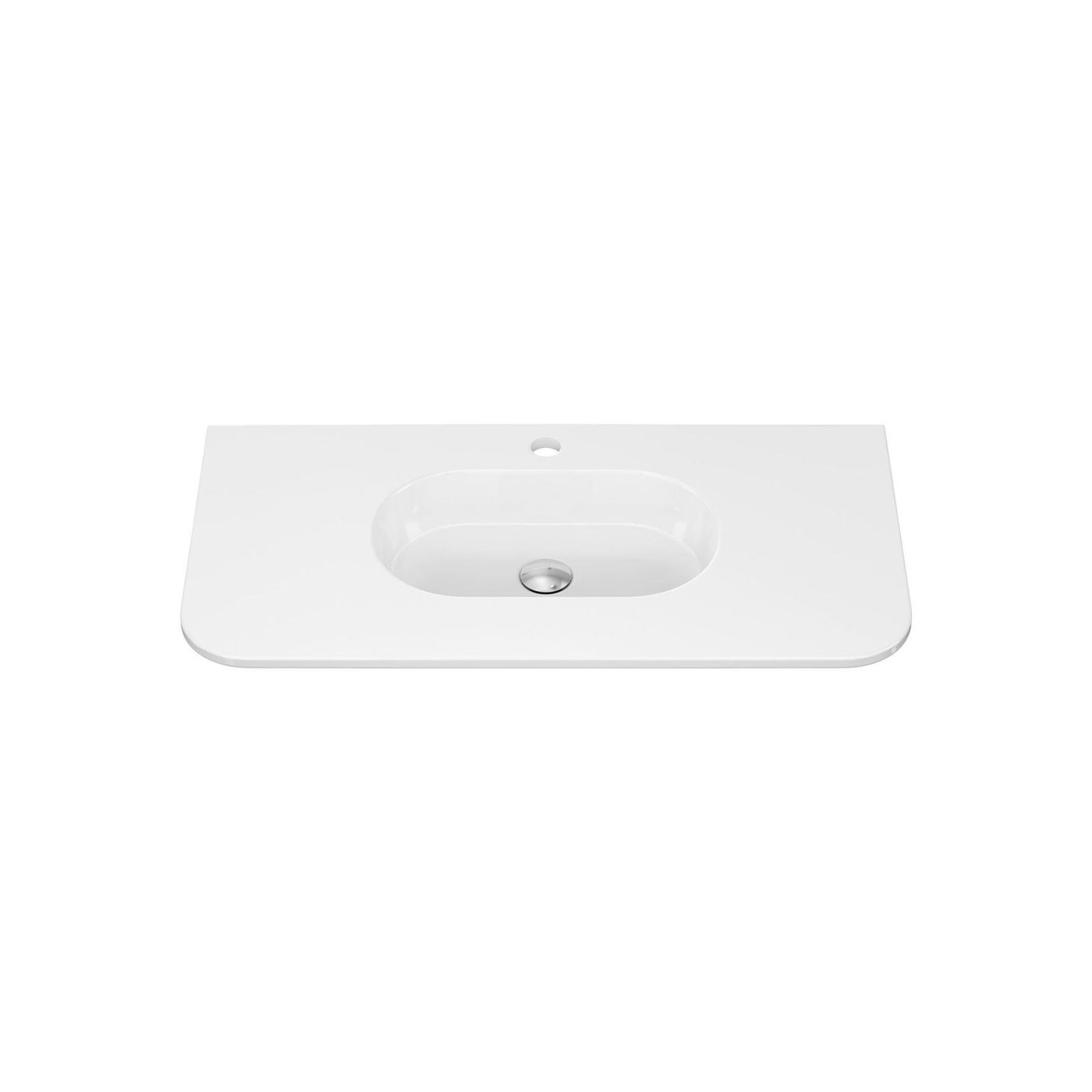 Lola Gloss Full Depth Curved Ceramic Basin Top 900mm gallery detail image