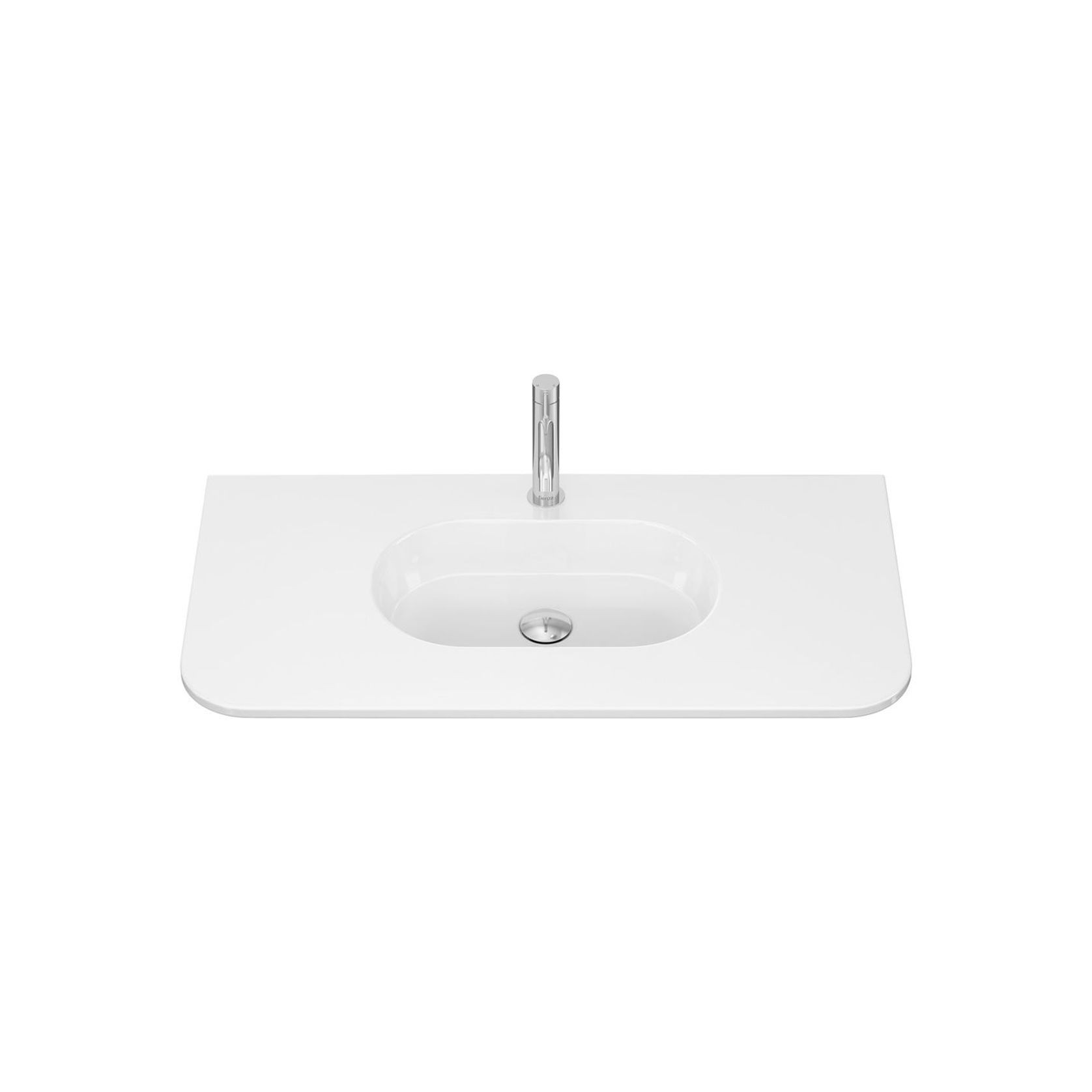 Lola Gloss Full Depth Curved Ceramic Basin Top 900mm gallery detail image
