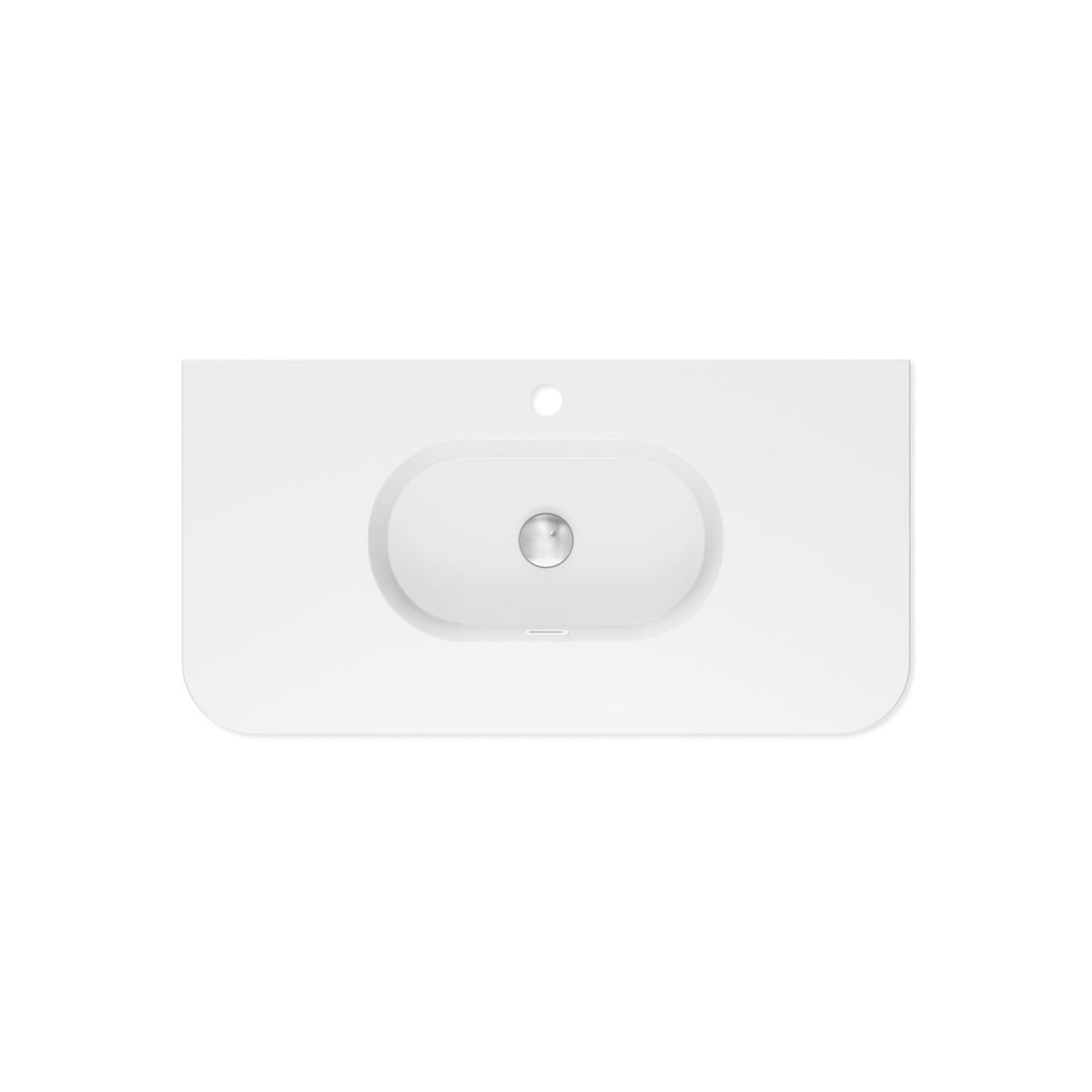 Lola Gloss Full Depth Curved Ceramic Basin Top 900mm gallery detail image