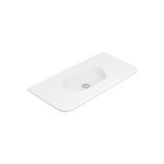 Lola Matte Full Depth Curved Ceramic Basin Top 900mm gallery detail image