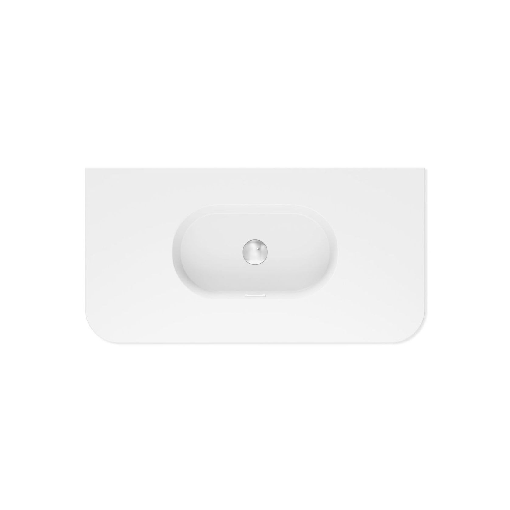 Lola Matte Full Depth Curved Ceramic Basin Top 900mm gallery detail image