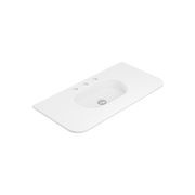 Lola Matte Full Depth Curved Ceramic Basin Top 900mm gallery detail image