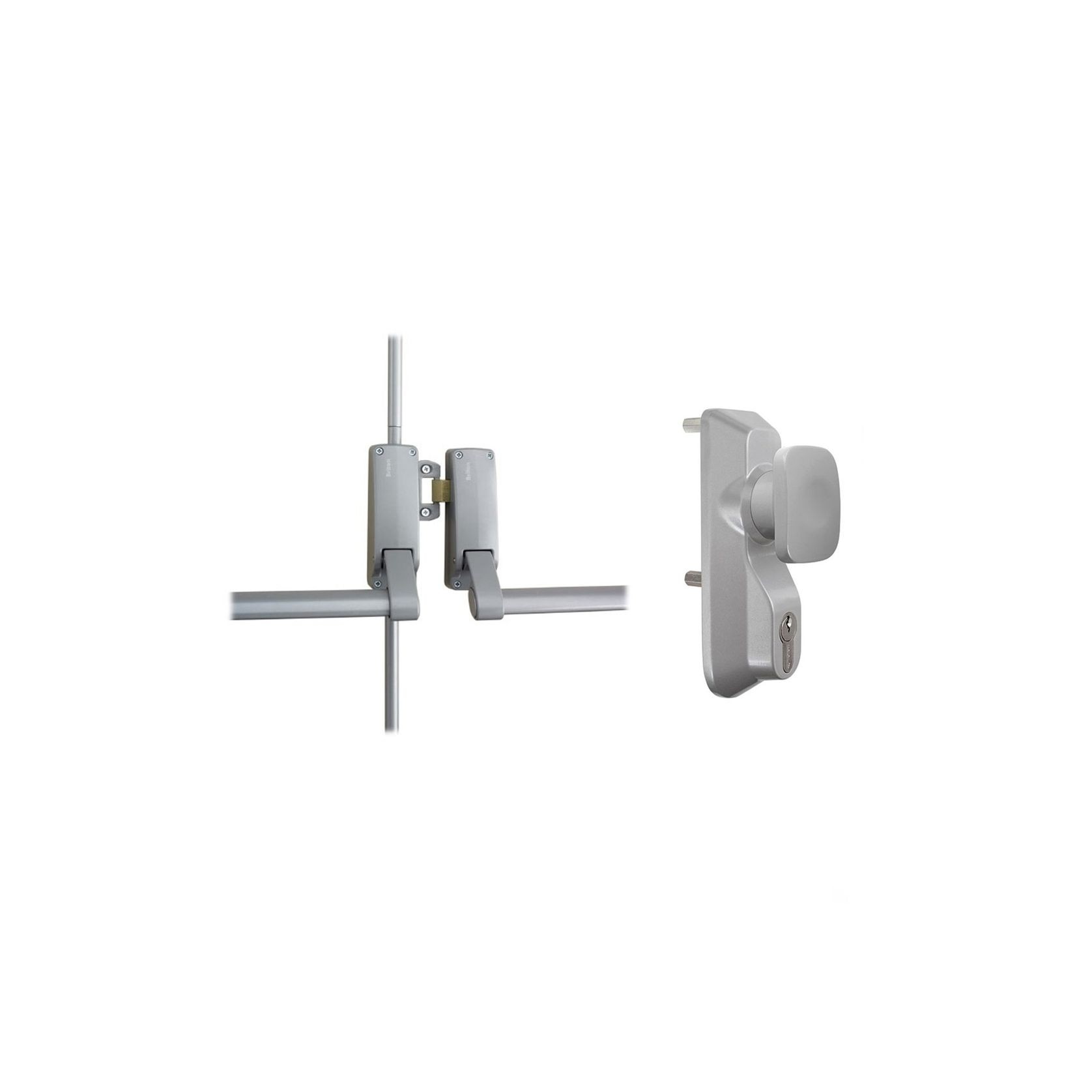Briton Panic Bar Pack Double Door Outside Knob LPED005 gallery detail image