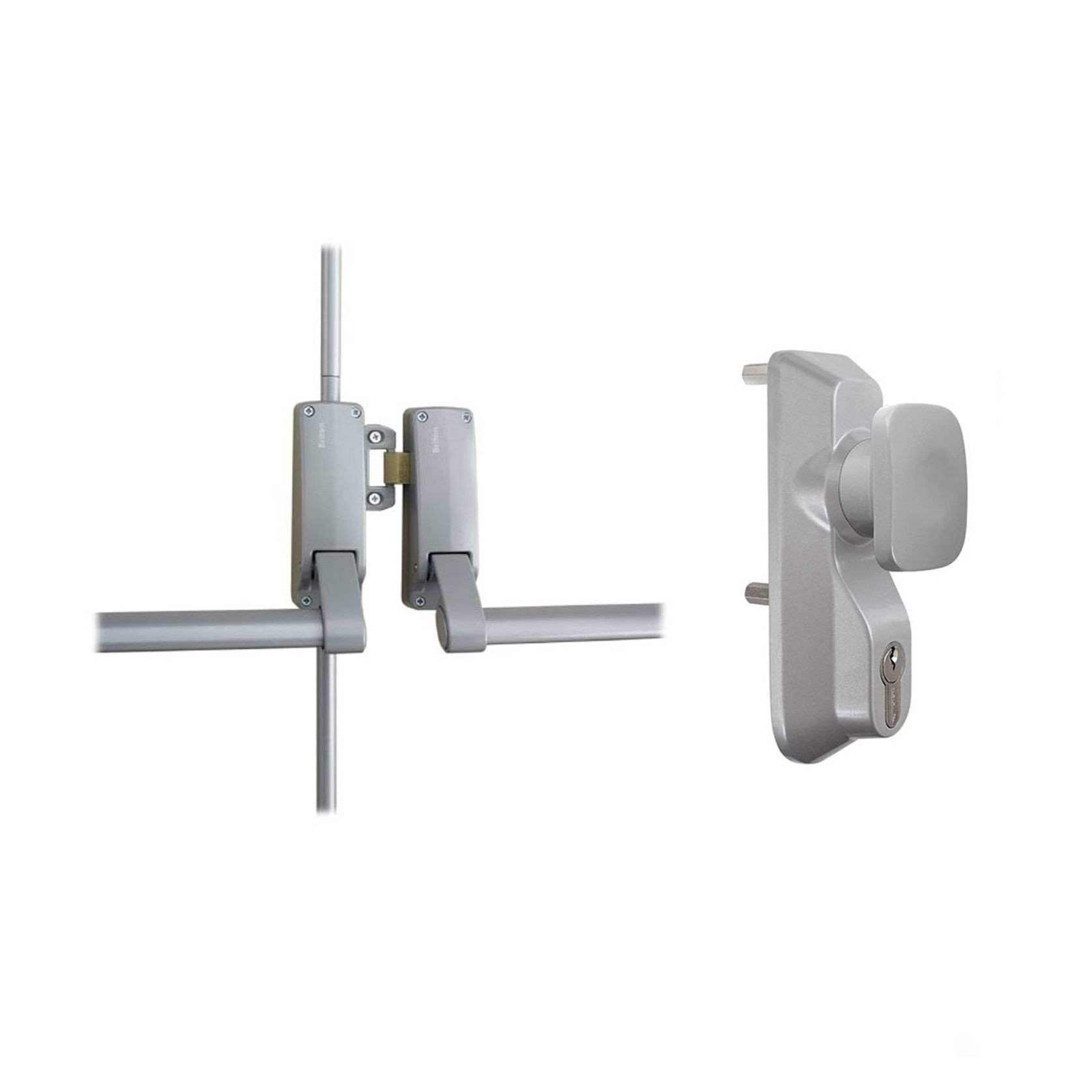 Briton Panic Bar Pack Double Door Outside Knob LPED005 gallery detail image