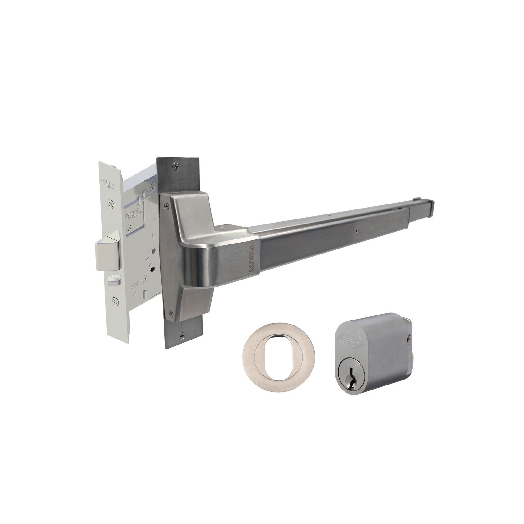 Kaba Panic Bar Pack w/ Mortice Lock & Cylinder LPED014 gallery detail image