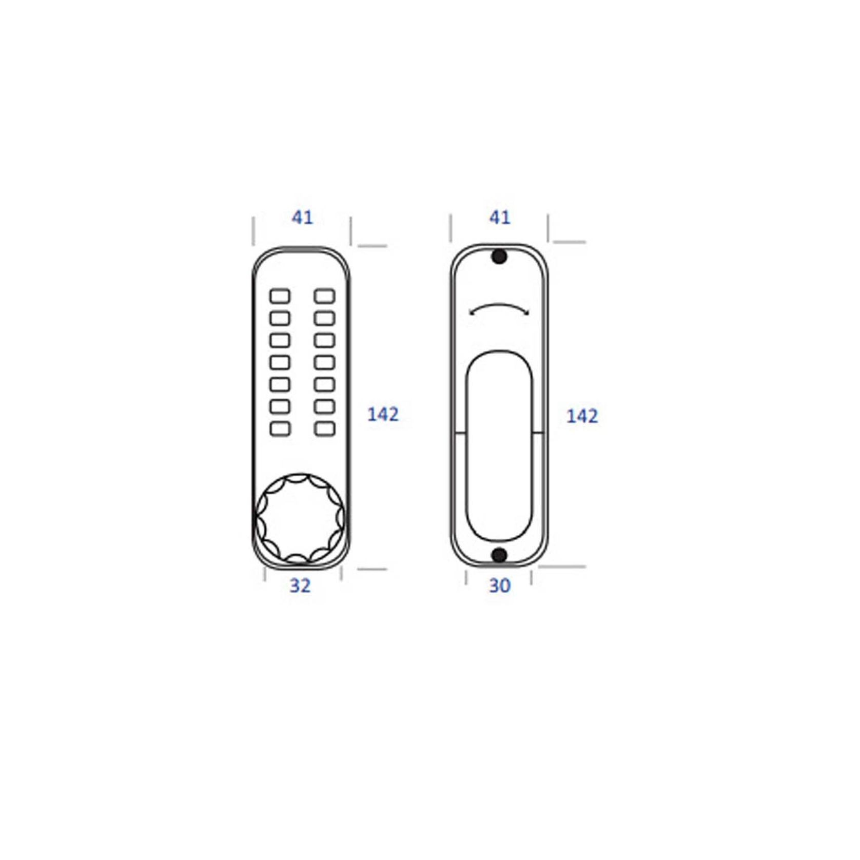 Borg Digital Door Lock Keyless Marine Grade Pro Black BL2601MGPRO gallery detail image
