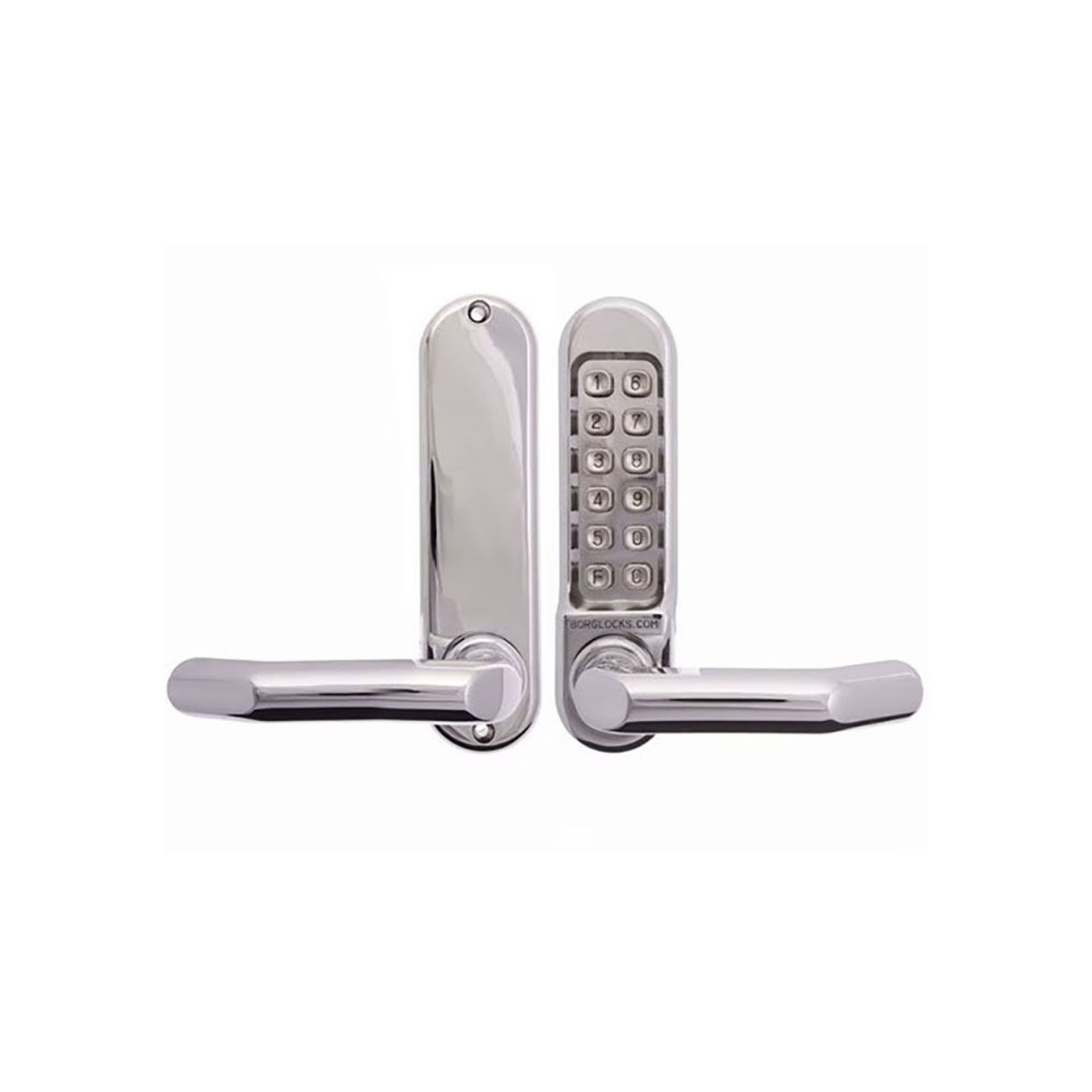 Borg Digital Door Lock Keyless Entry External Grade Polished Chrome BL5001MG gallery detail image