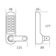 Borg Digital Door Lock Keyless Entry Marine Grade Fire Rated Black BL5001MGPRO gallery detail image