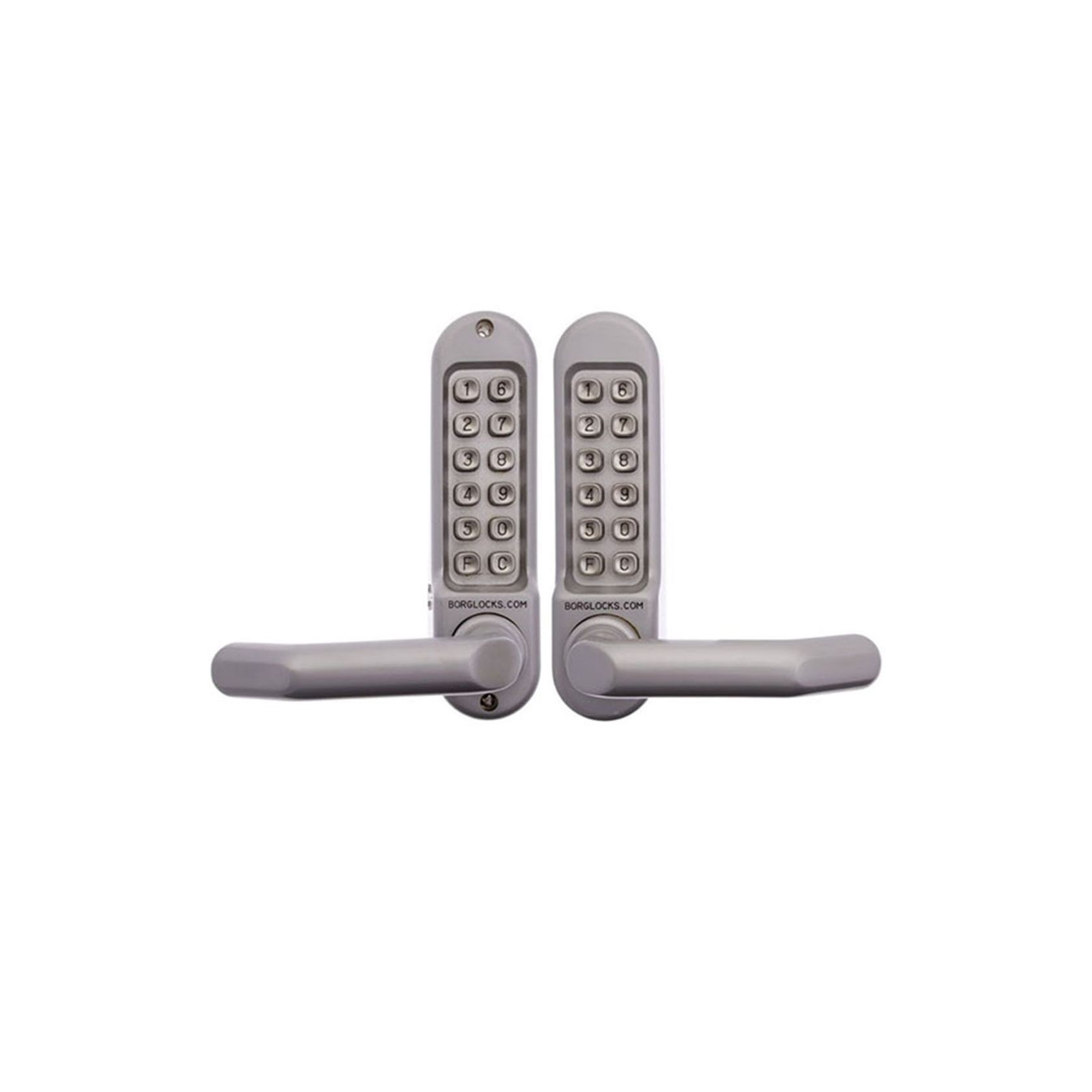 Borg Digital Door Lock Lever Satin Chrome BL5051SC gallery detail image