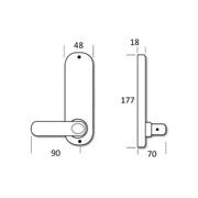 Borg Digital Door Lock Lever Keyless Marine Grade Chrome Plate BL5201MG gallery detail image