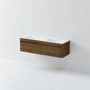 Code Luxe 1500 Wall Hung Double Basin Vanity | 2 Drawer gallery detail image