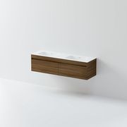 CODE Luxe 1600 Wall Hung Double Basin Vanity | 2 Drawer Side By Side gallery detail image