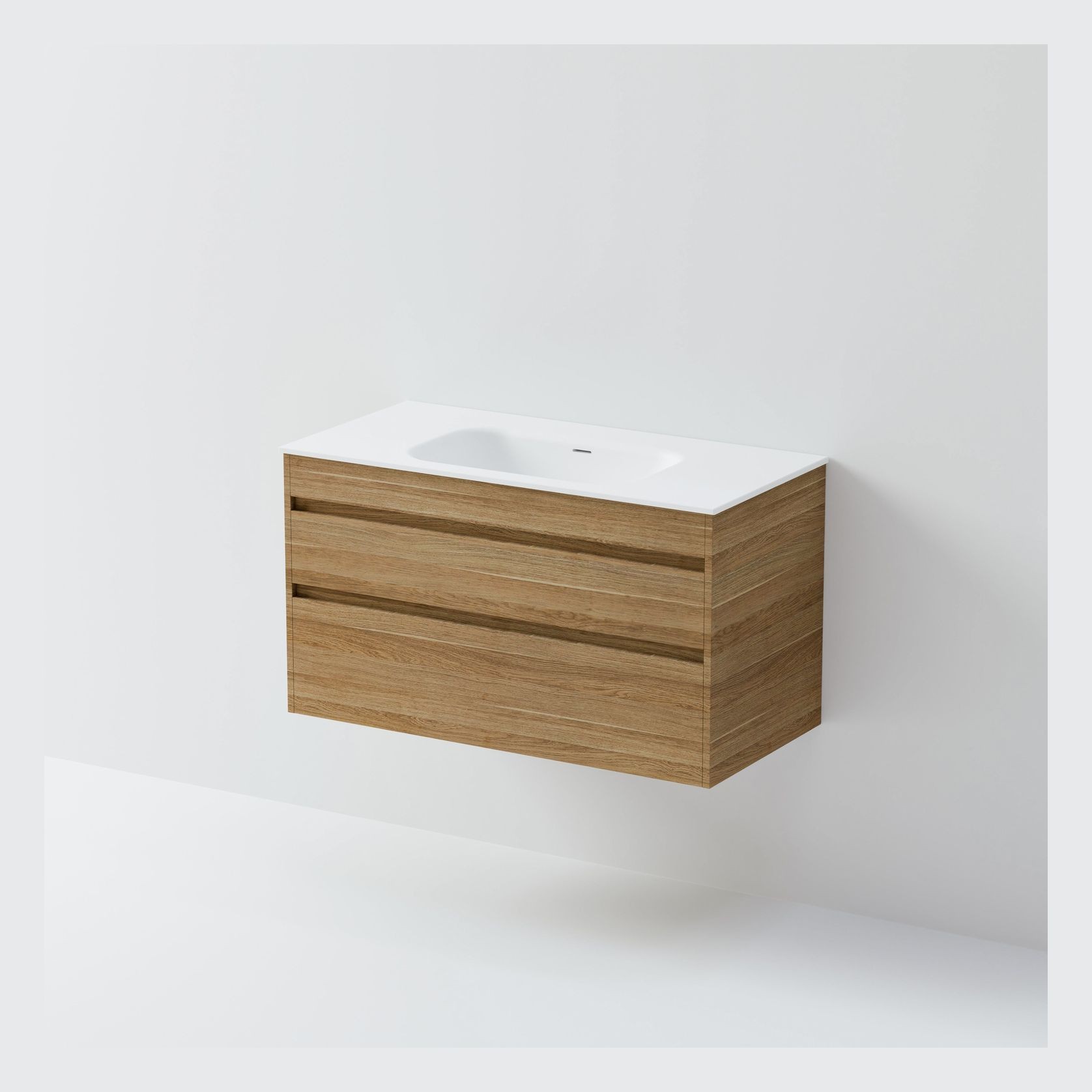Code Luxe 1000 Wall Hung Vanity | 2 Drawer gallery detail image