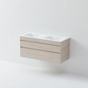 CODE Luxe 1200 Wall Hung Double Basin Vanity | 2 Drawer gallery detail image