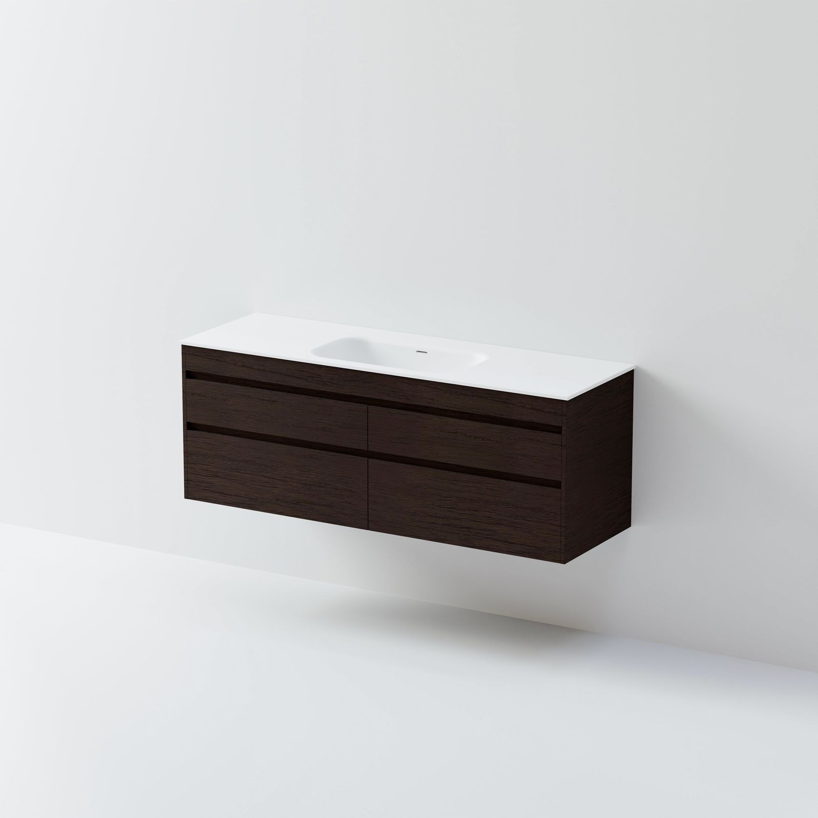 Code Luxe 1500 Wall Hung Single Basin Vanity | 4 Drawer Side By Side gallery detail image