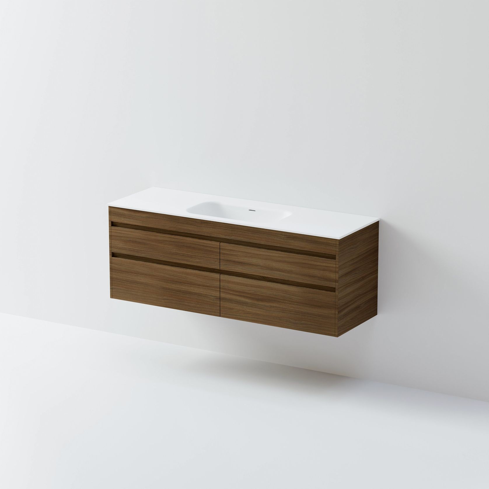 Code Luxe 1500 Wall Hung Single Basin Vanity | 4 Drawer Side By Side gallery detail image
