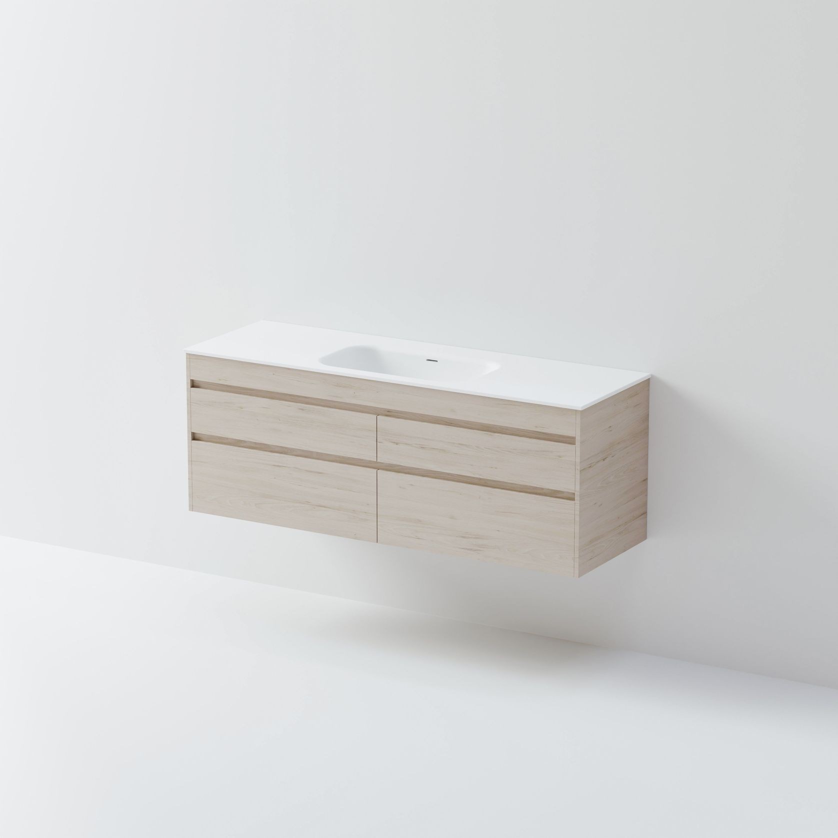 Code Luxe 1500 Wall Hung Single Basin Vanity | 4 Drawer Side By Side gallery detail image