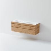 CODE Luxe 1500 Wall Hung Double Basin Vanity | 4 Drawer Side By Side gallery detail image