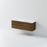 Luxe 1600 Wall Hung Double Basin Vanity | 4 Drawer gallery detail image