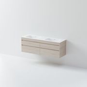 CODE Luxe 1800 Wall Hung Double Basin Vanity | 4 Drawer Side By Side gallery detail image