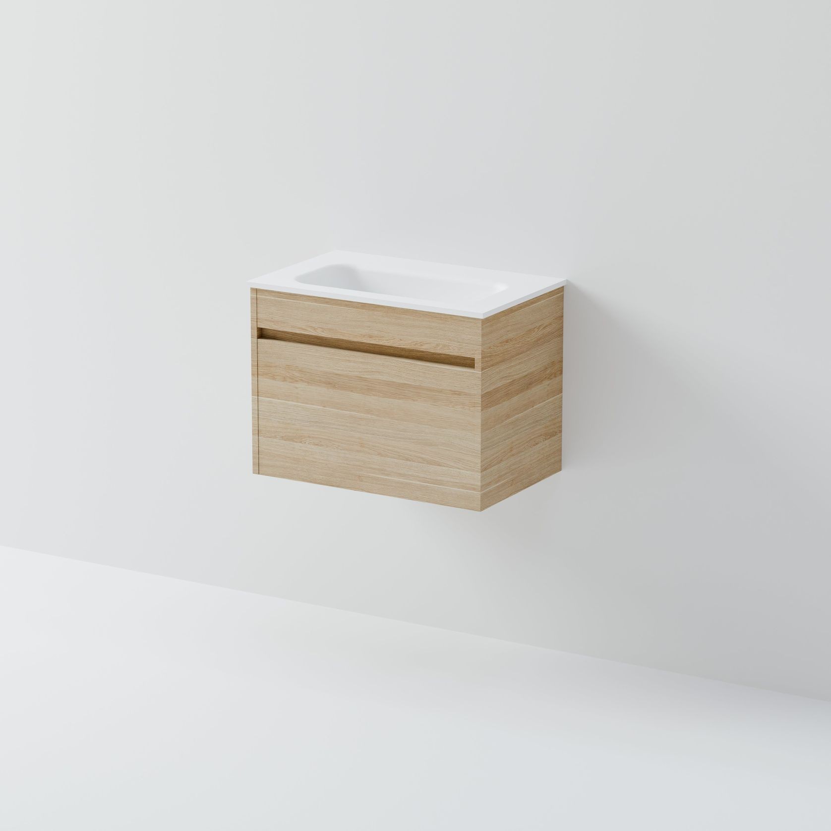 Luxe 600 Slim Wall Hung Vanity | 1 Drawer gallery detail image