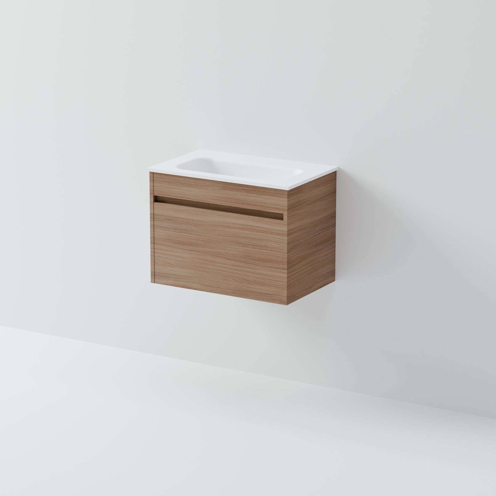 Luxe 600 Slim Wall Hung Vanity | 1 Drawer gallery detail image