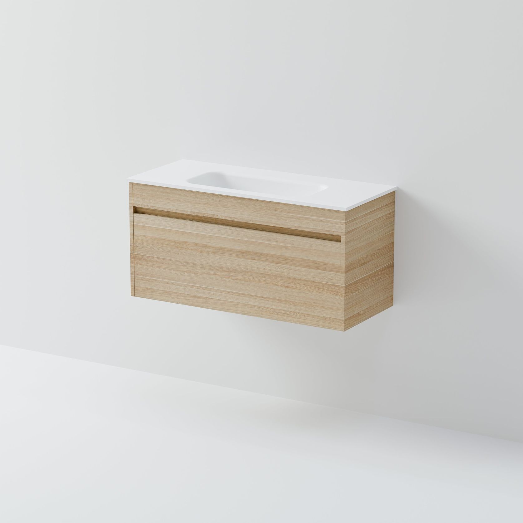 Luxe 900 Slim Wall Hung Vanity | 1 Drawer gallery detail image