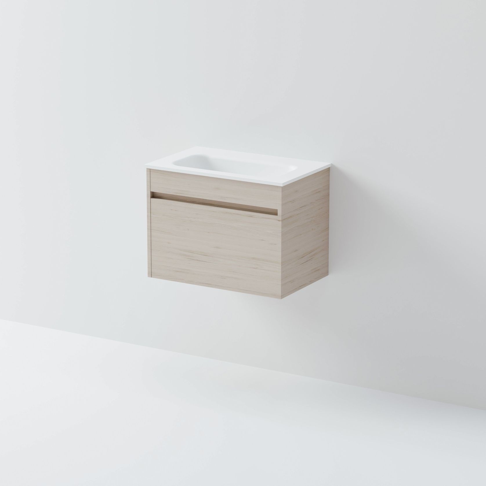 Luxe 600 Slim Wall Hung Vanity | 1 Drawer gallery detail image
