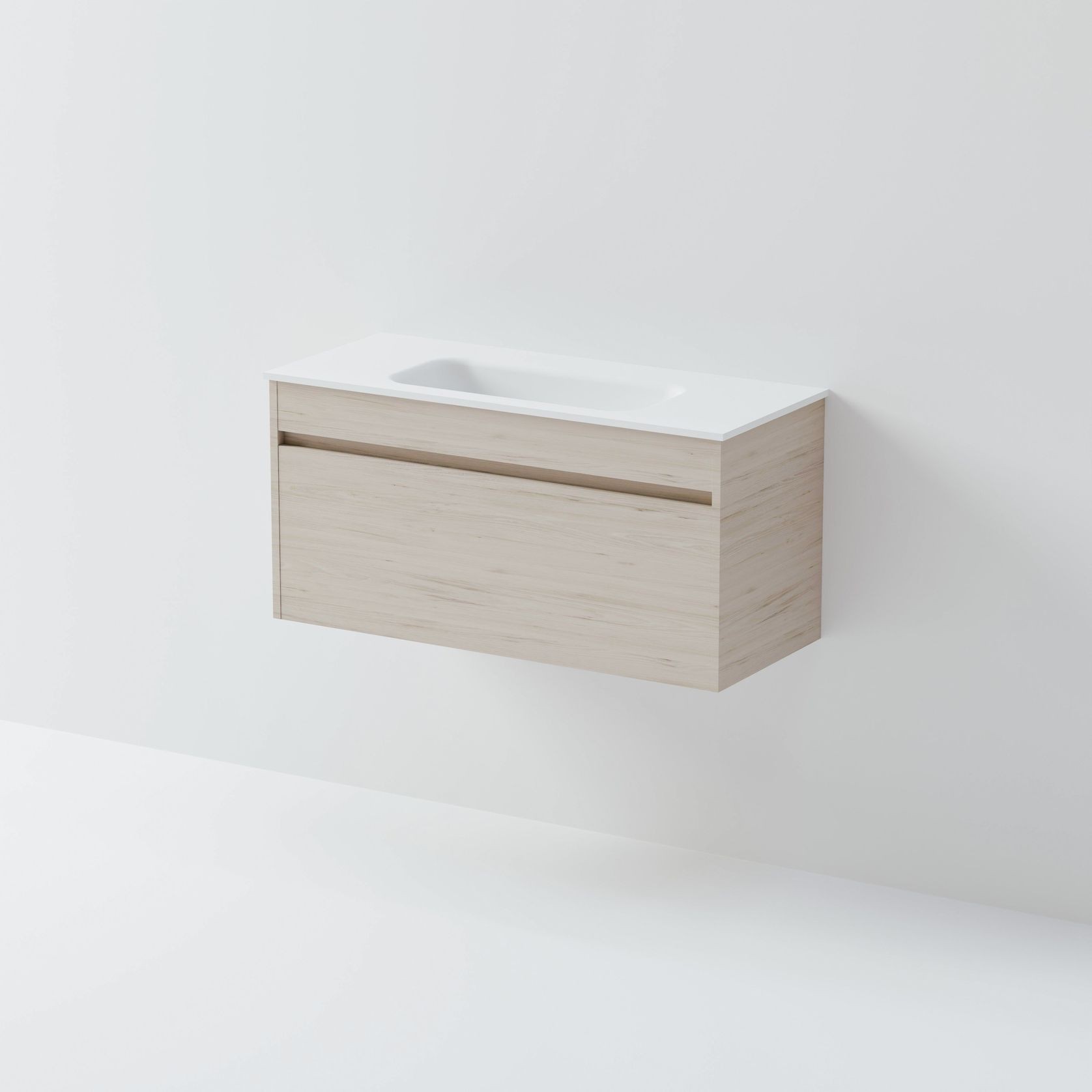 Luxe 900 Slim Wall Hung Vanity | 1 Drawer gallery detail image