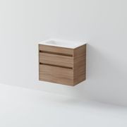 Luxe 600 Slim Wall Hung Vanity | 2 Drawer gallery detail image