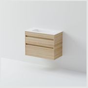 Luxe 750 Slim Wall Hung Vanity |  2 Drawer gallery detail image